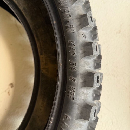Motoz Tractionator Adventure motorcycle tires used, front 90/90-21 TT and rear 150/70B18 70Q tubeless