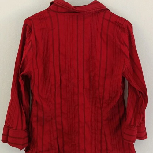 Zara shirt red with 3/4 sleeve like new, size M