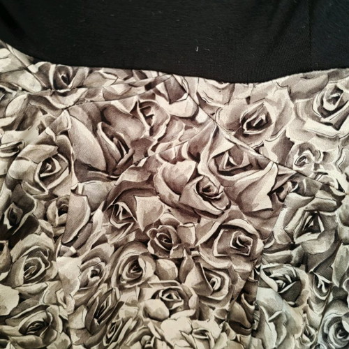 Burani collezioni dress used, black with black and white pattern, size small-medium