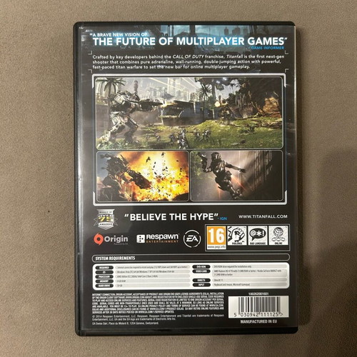 Titanfall PC game used, codes missing or used