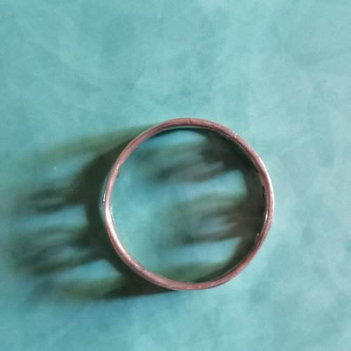 Silver 925 ring band with pierced spirals new no 59 (US 9)