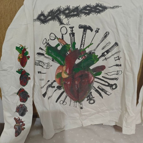 Carcass Torn Arteries long sleeve t-shirt, large, Fruit of the Loom