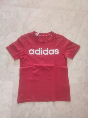 Adidas T-shirt 9-10Y 140cm, red, 100% cotton