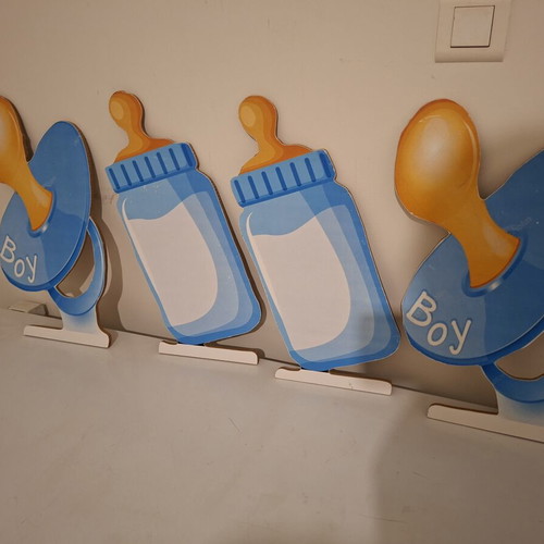 Wooden figures set of 4, 40 cm, party decoration