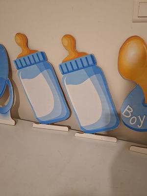 Wooden figures set of 4, 40 cm, party decoration