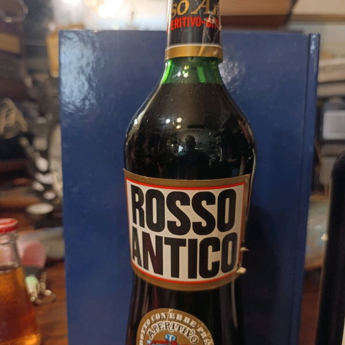 Vintage Rosso Antico bottle sealed, 1970s/1980s