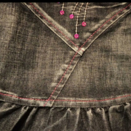 Adjustable denim dress overall "Sweet" for 6-12 months, like new