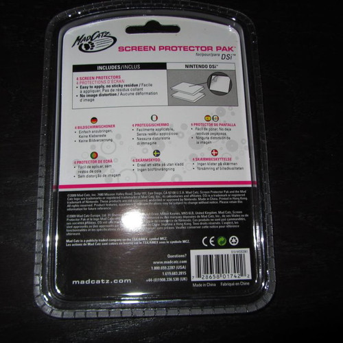 MadCatz Nintendo Dsi Screen Protector PAK 4 membranes new sealed
