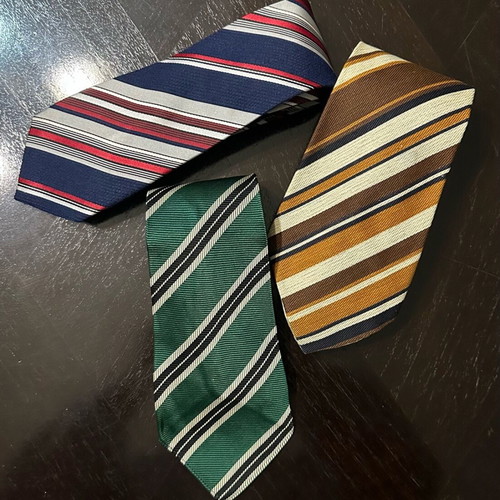 Set of 3 men's striped ties like new, vintage style