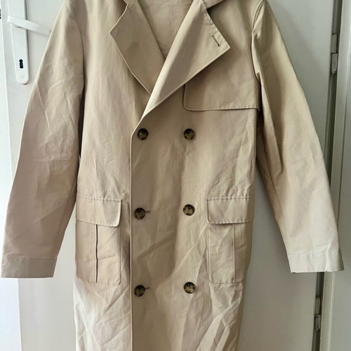 Lacoste Live hoodie trench raincoat beige men size L