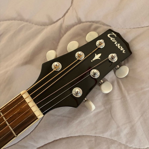 Tenson electro-acoustic guitar like new with Rolings case and accessories