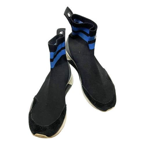 Diesel black sock athletic shoes used, size 42, black-blue