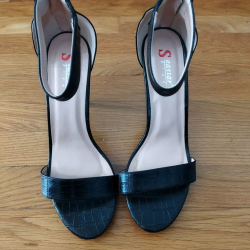 Seastar black high sandals like new, size 40