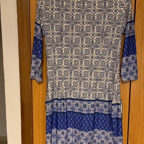 Primark women's blue floral T shirt dress like new, 81cm length