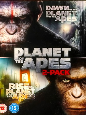 Planet of the Apes 2-Pack Blu-Ray used, English subtitles