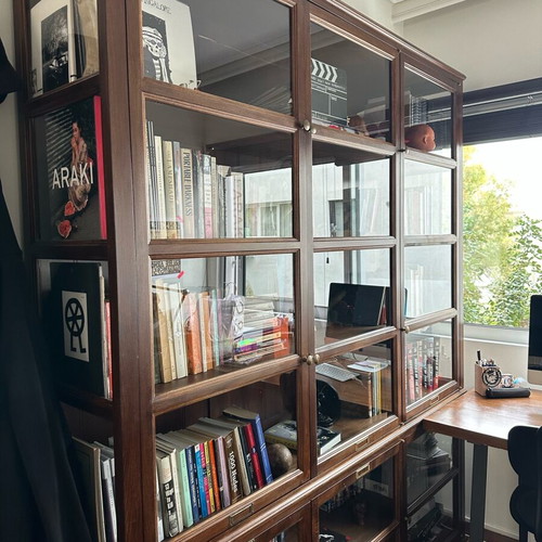 Solid Beech Display Bookcase like new