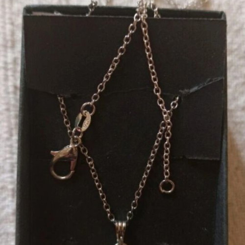 Silver 925 Necklace with Wooden Bead new