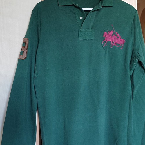 Polo Ralph Lauren Big Pony shirt used, size M, green