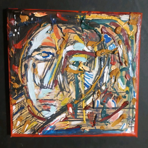 Titlos Ergou Oneiroparmenos custom order, oil on canvas 20x20 cm