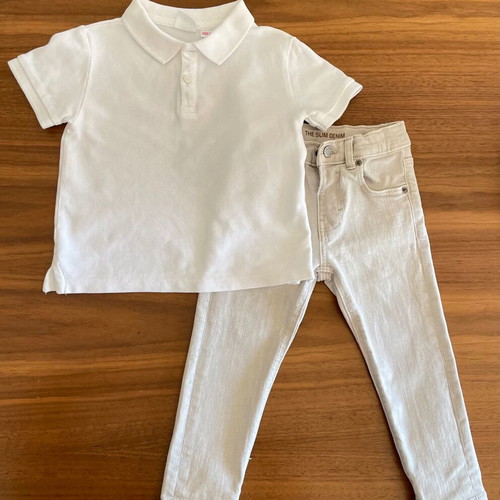 Zara polo shirt and jeans set used for boy 1.5-2 years