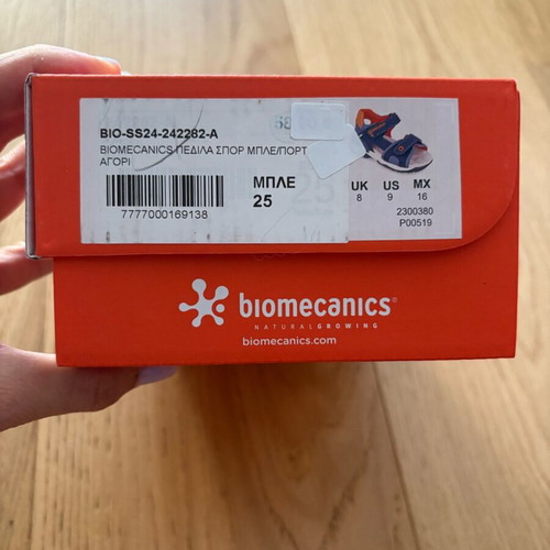 Biomecanics sandals like new, leather, size 25, blue orange