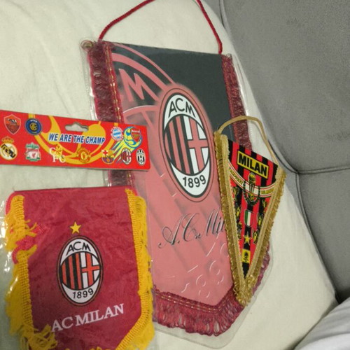 Milan pennants used, set of 3, authentic