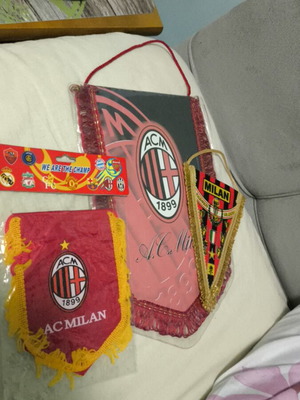 Milan pennants used, set of 3, authentic