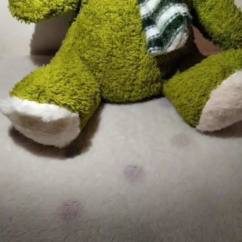Green Frog Prince plush toy used, 20 cm, Giftable World 2013