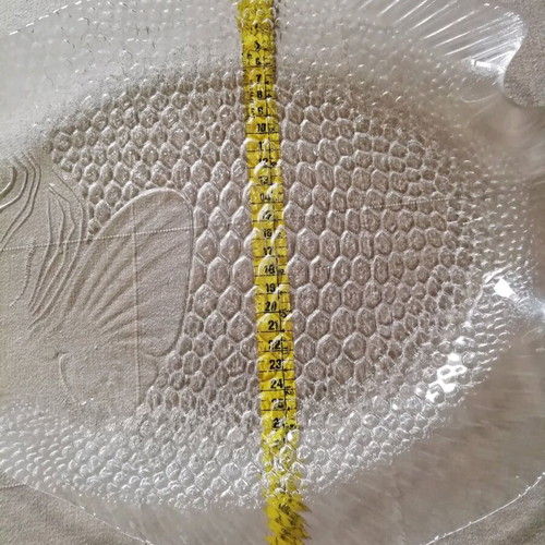 Glass serving platter like new large fish-shaped