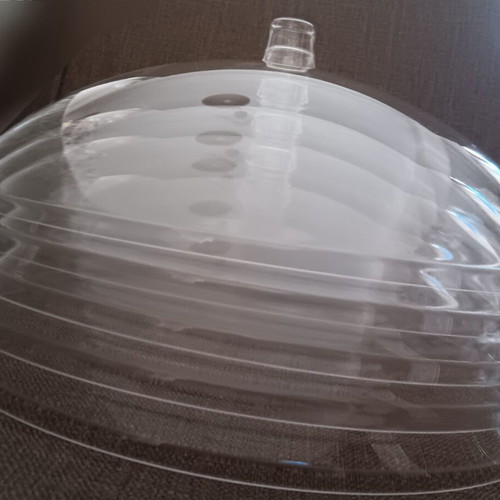 Plexiglass cover with handle, set of 5, round shape