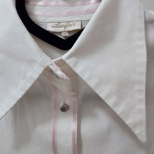 Lucifair women's shirt like new, white with pink details