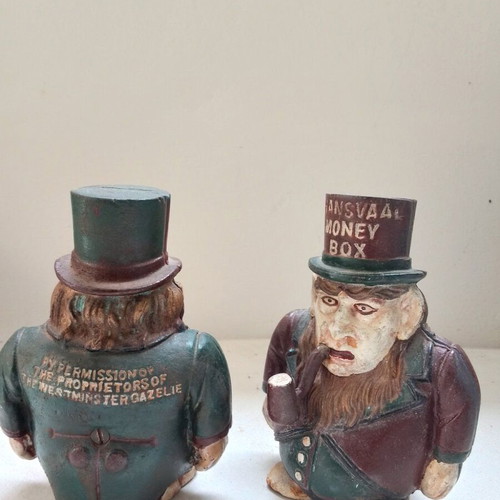Collectible money boxes used, cast iron, old from 1910