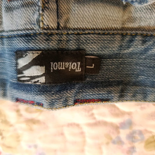 Toi & Moi mini denim skirt Large new with pocket