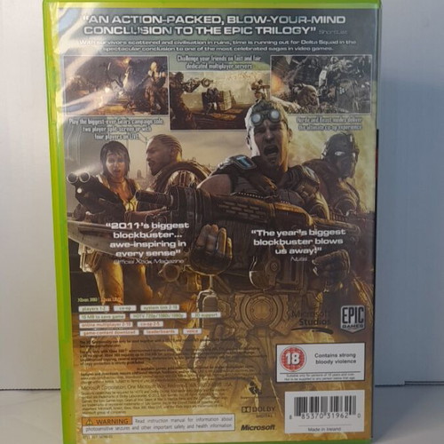 Gears of War 3 Xbox 360 game, English edition, complete with manual