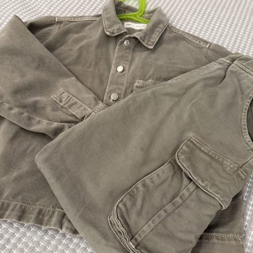 Zara kids denim set 9-10 years 140cm like new, grey beige
