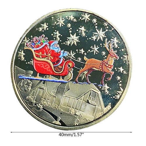 Merry Christmas Gold Coin New Collector's Souvenir Plaque
