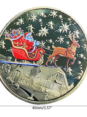 Νόμισμα Merry Christmas Χρυσό νέο συλλεκτικό αναμνηστικό πλακέ