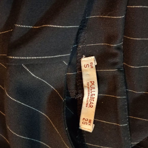 Pull & Bear summer skirt and crop top set, like new, dark blue striped