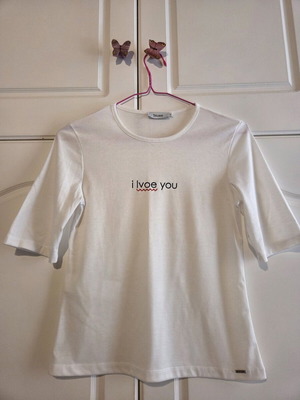 Tshirt Toi&Moi small αφόρετο με τύπωμα "I love you" άσπρο