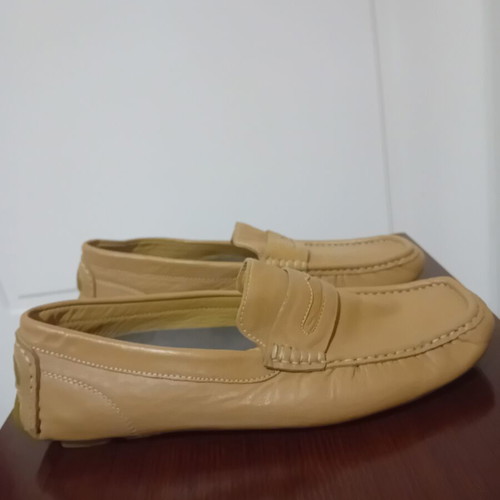 Dexim men's leather moccasins size 43 like new beige