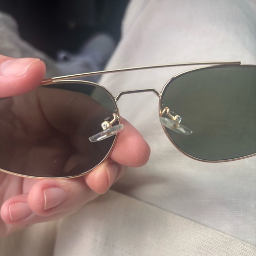 Red Raven Eyewear sunglasses like new, green and gold