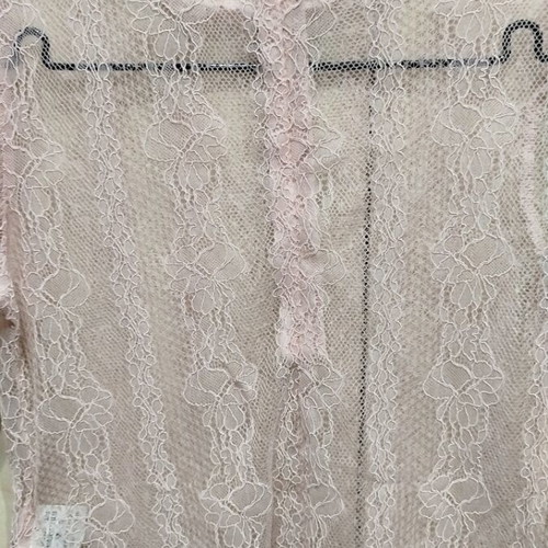 Fashion Nova long sleeved lace top pink like new, size S
