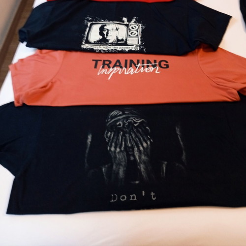 Pack of three printed t-shirts, sizes 3XL-4XL