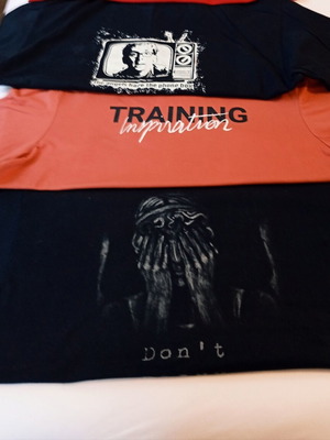 Pack of three printed t-shirts, sizes 3XL-4XL