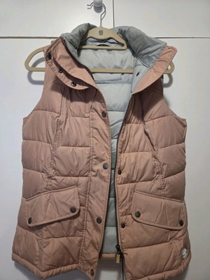 Barbour Landry sleeveless vest like new, blush pink and grey, size L