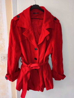 Red coat used, size XL