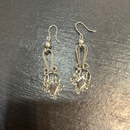Vintage stainless steel earrings from the 90s like new, silver