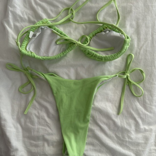 Swimsuit set light green size M like new