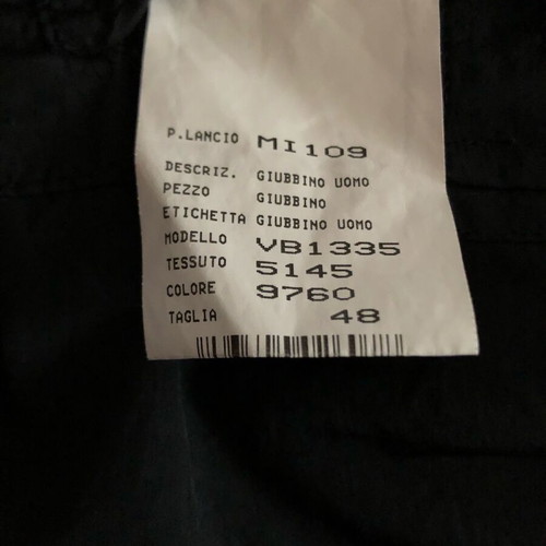 Emporio Armani men's black jacket size 48 like new
