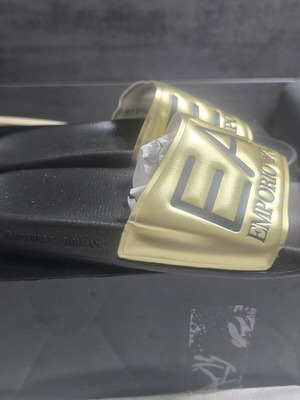 Emporio Armani flip flops size 42 new, gold